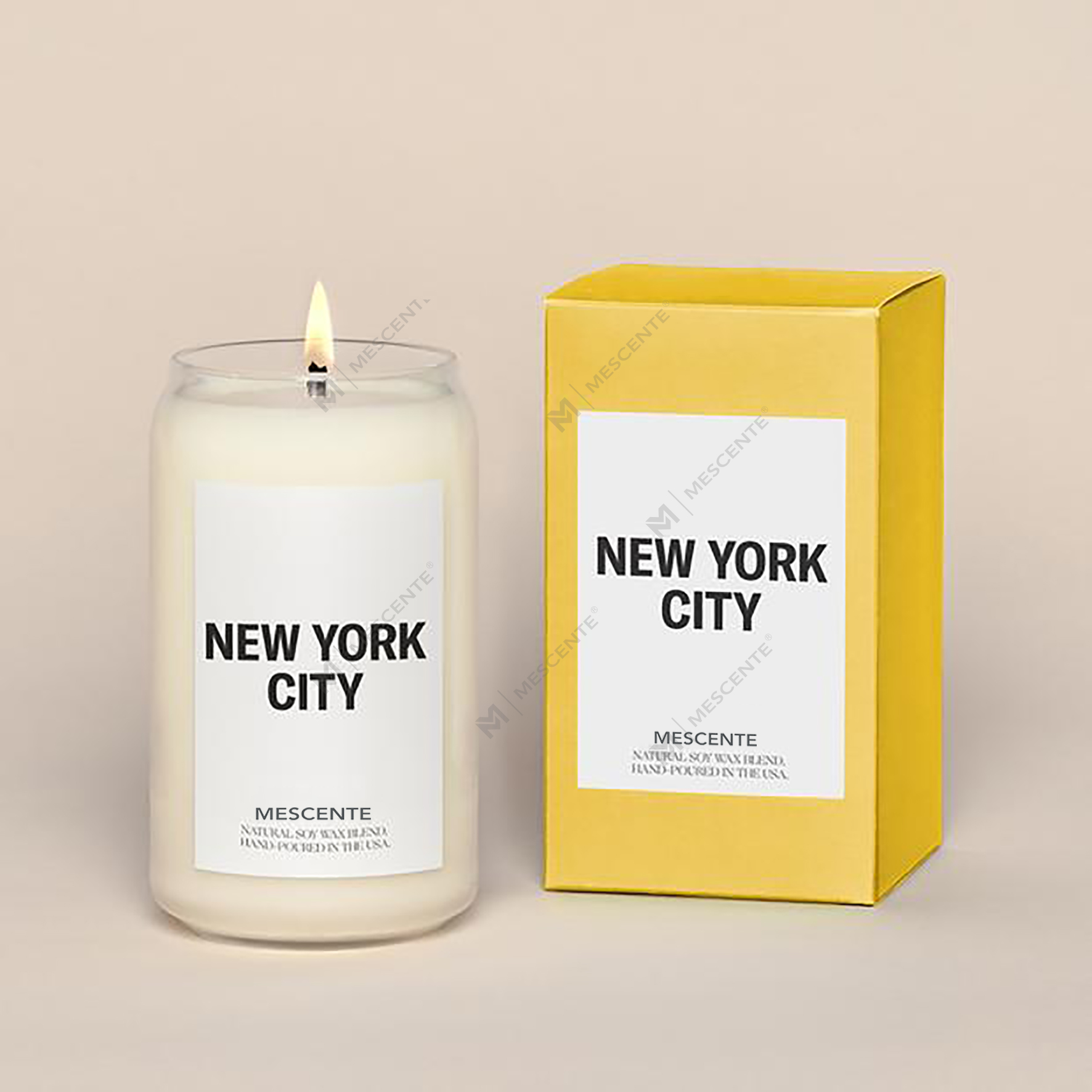 M&Scent Organic Räätälöidyt keraamiset Milky Woodwick-kynttilät, kynttiläsäiliö