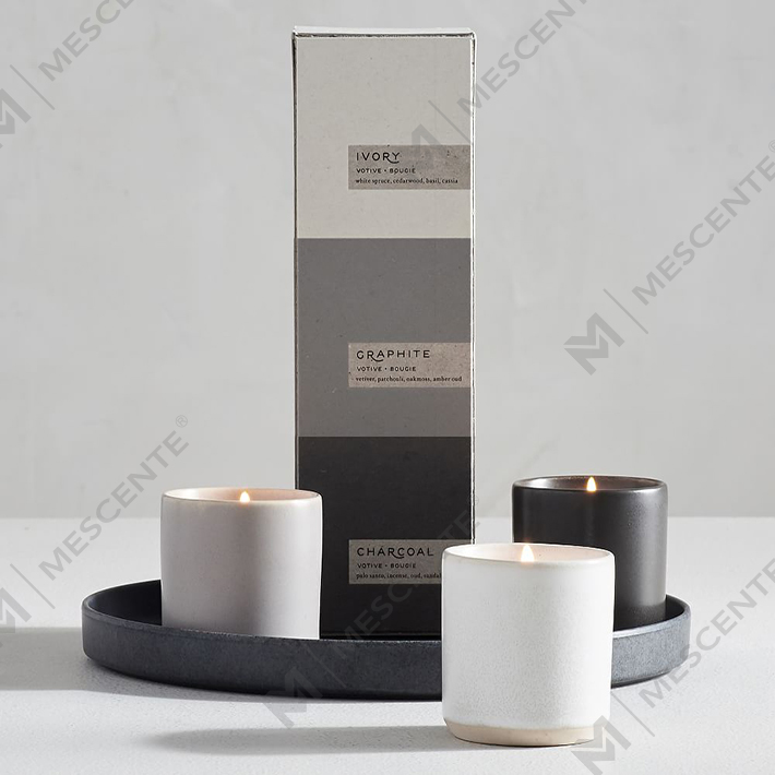 Custom Private Label Luxury keraaminen tuoksukynttilälahjasetti A29218-Arvotavarat