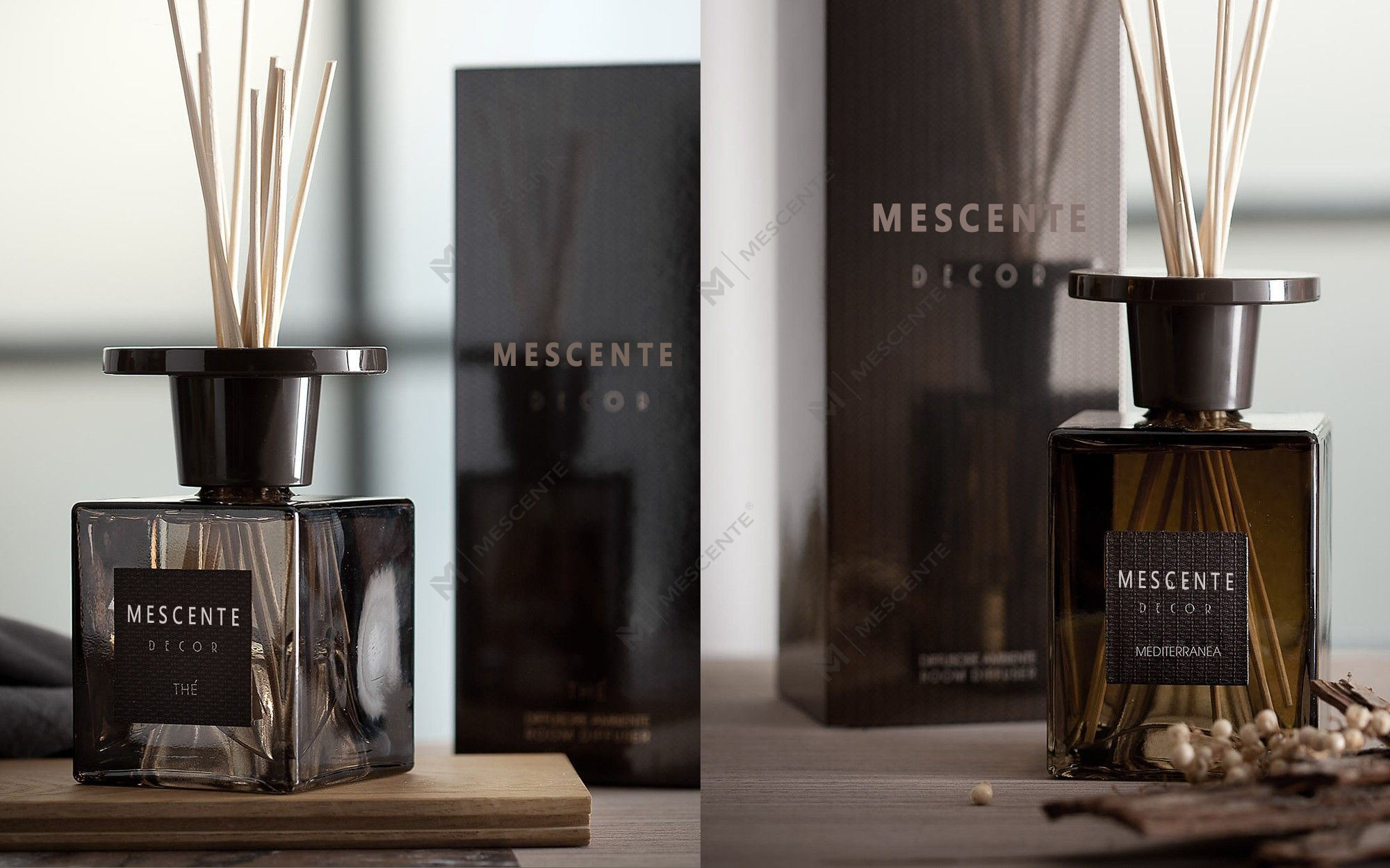 Mescente 2pk 120ml valkoinen voikukka ruoko diffuusori setti, private label ruoko diffuusori setit