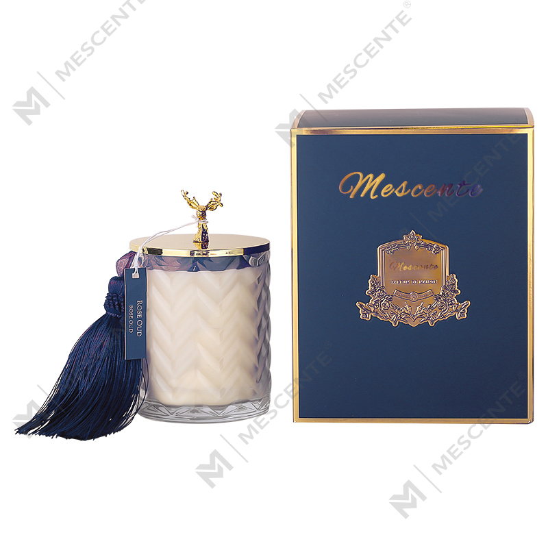 M&Scent Wholesales Custom Private Label -säiliö Aromaterapia Tuoksuinen Tuoksu Aroma Soija Kynttilät kristalleilla