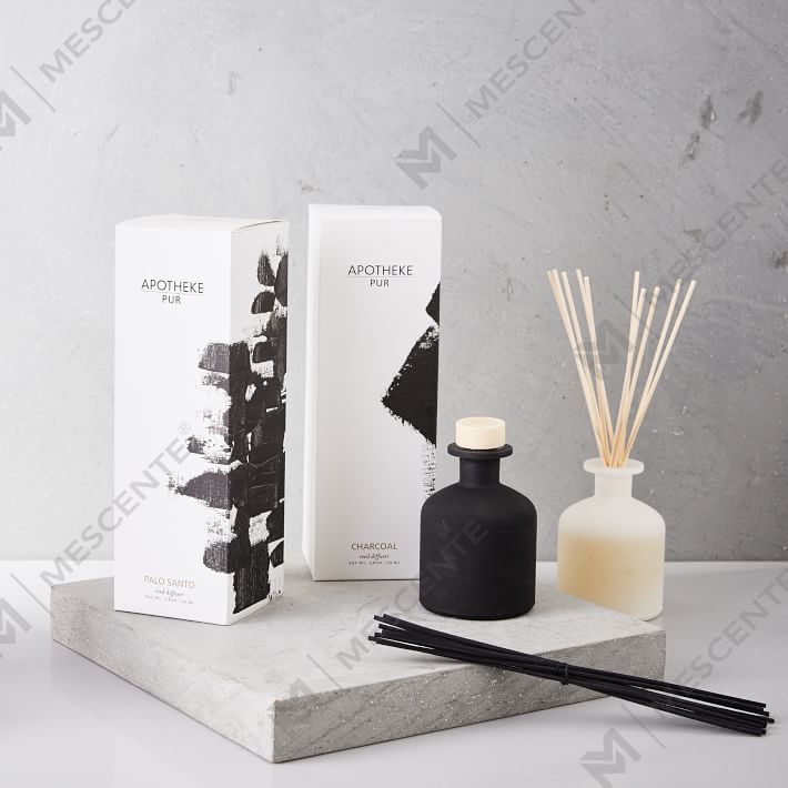Mescente Luxury 180 ml räätälöity lasipullo eteerisen öljyn Reed diffuusori hotelleille