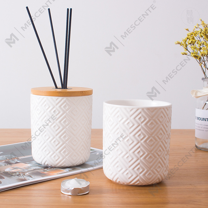 M&Scent 100 ml 200 ml pyöreä keraaminen aromikoristeleva lasipullo, Reed diffuusori
