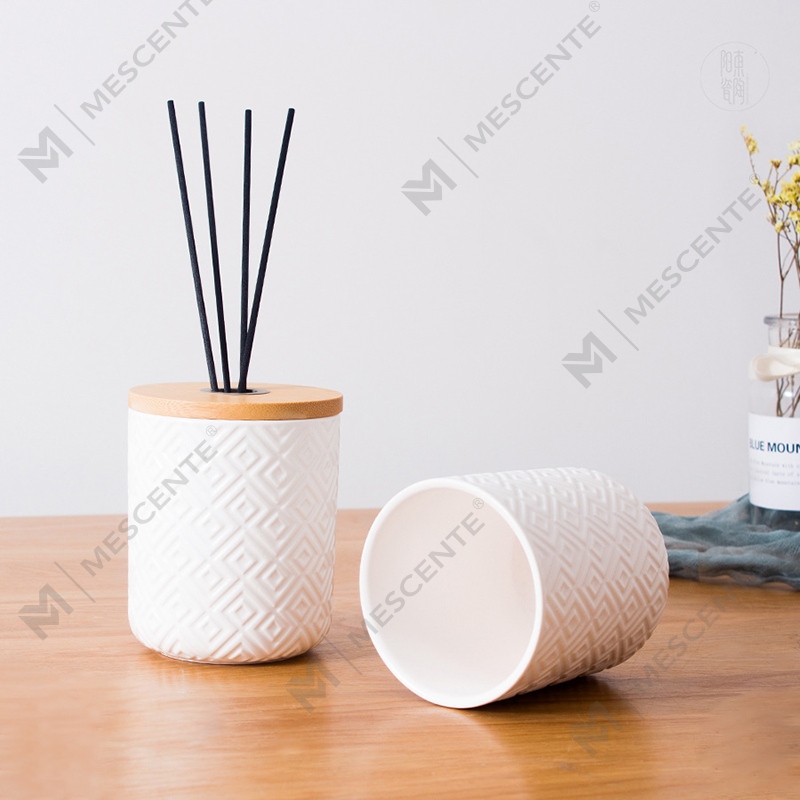 M&Scent 100 ml 200 ml pyöreä keraaminen aromikoristeleva lasipullo, Reed diffuusori