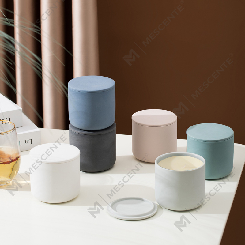 M&Scent tukkumyynti räätälöity moderni suuri 3 Wick-hopeavalkoinen himmeä joulukynttiläpurkki bambukannella
