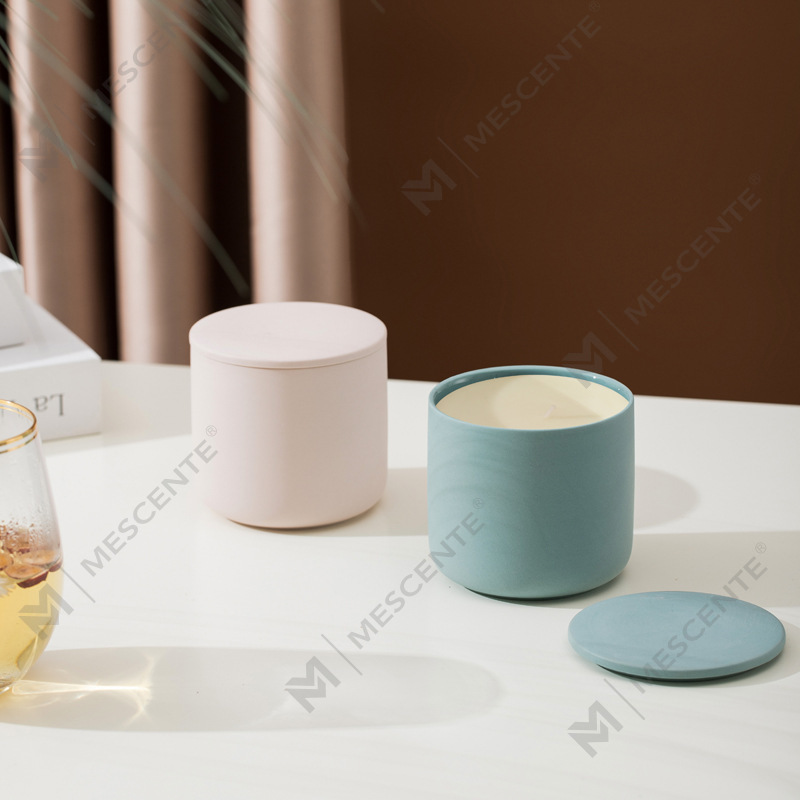 M&Scent tukkumyynti räätälöity moderni suuri 3 Wick-hopeavalkoinen himmeä joulukynttiläpurkki bambukannella