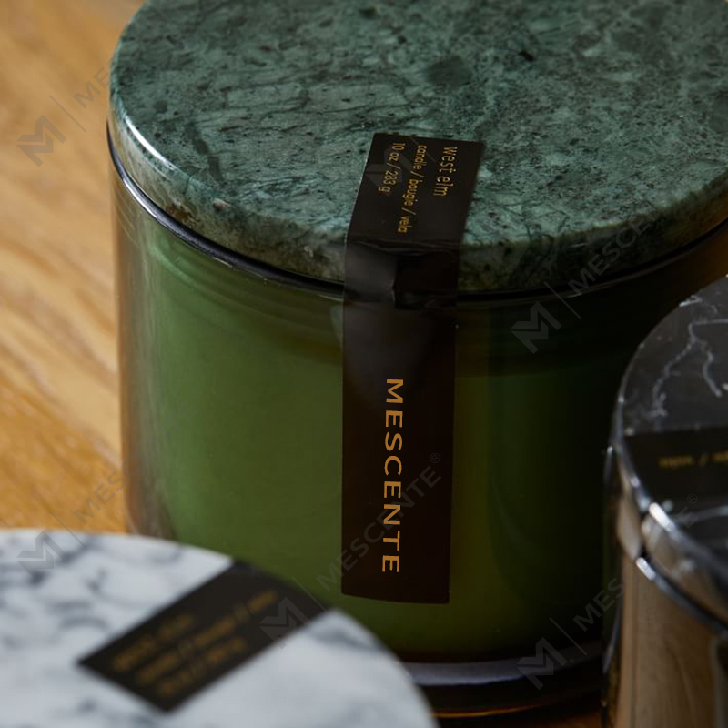 Tukkumyynti Low Moq Luxury Merkitsemätön 2 Wick Vitrina Marble Kannen kynttilä