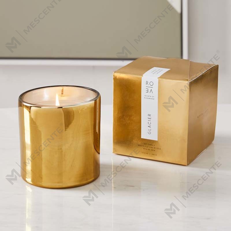 Amazon Luxury Custom Gold Print Logo musta lasipurkki tuoksuva soijavaha kynttilän koristelu lahjasetti