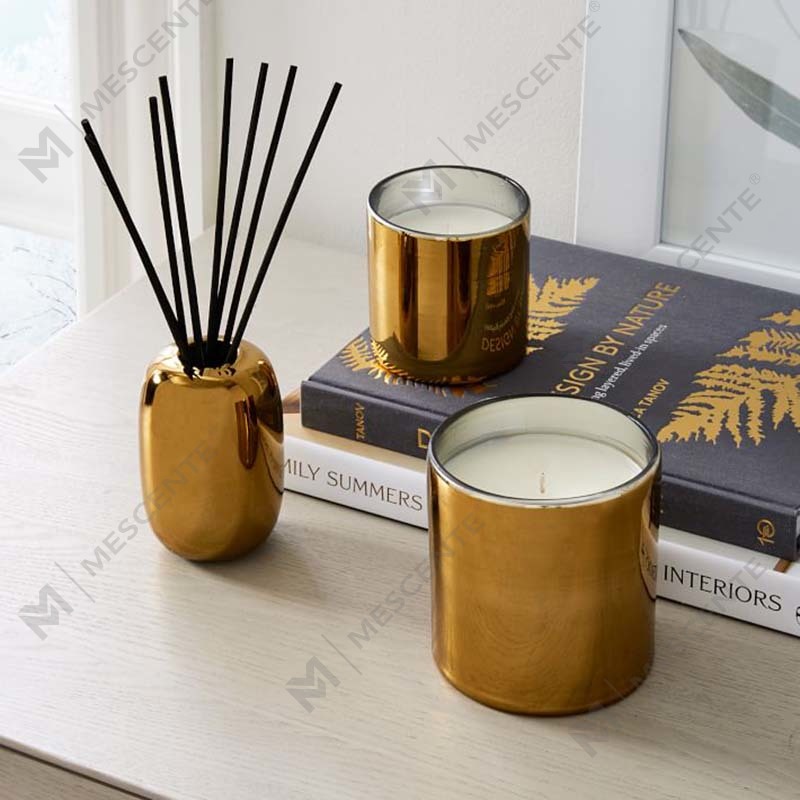 Amazon Luxury Custom Gold Print Logo musta lasipurkki tuoksuva soijavaha kynttilän koristelu lahjasetti