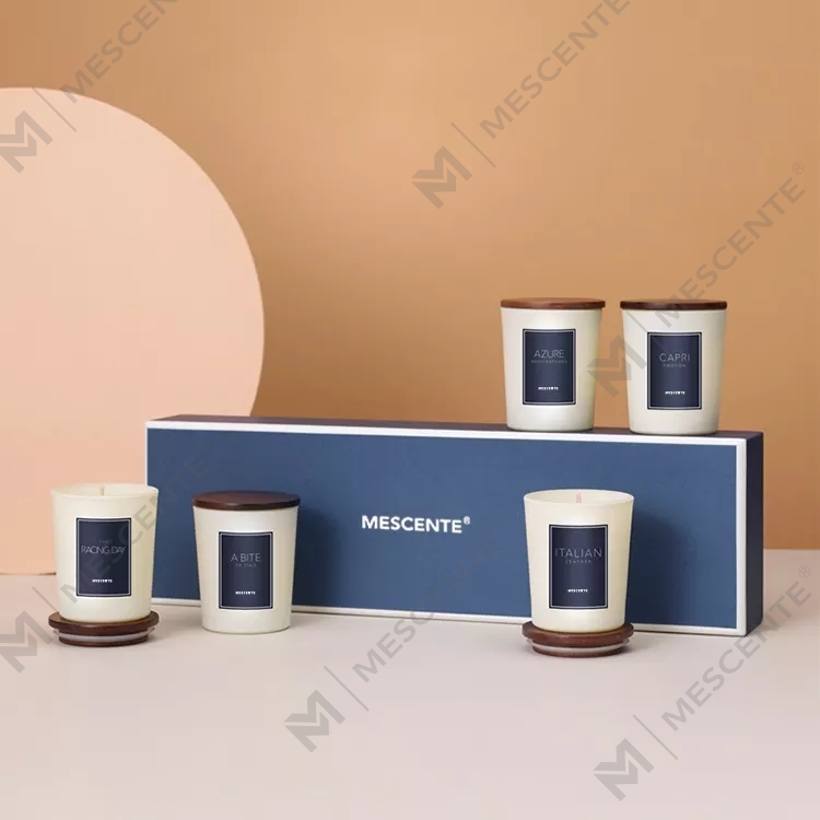 M&scent tukku omien merkkien tuoksuöljy tuoksukynttilät luksus kannella, aromaterapiakynttilä