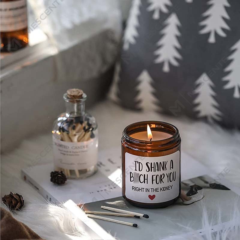 M&Scent 100% Natural Wax Joulun tuoksukynttilä kotiin lahjapakkaukseen, Tuoksukynttilä lasipurkissa metallikannella