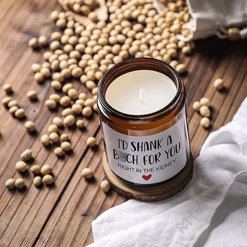 M&Scent 100% Natural Wax Joulun tuoksukynttilä kotiin lahjapakkaukseen, Tuoksukynttilä lasipurkissa metallikannella