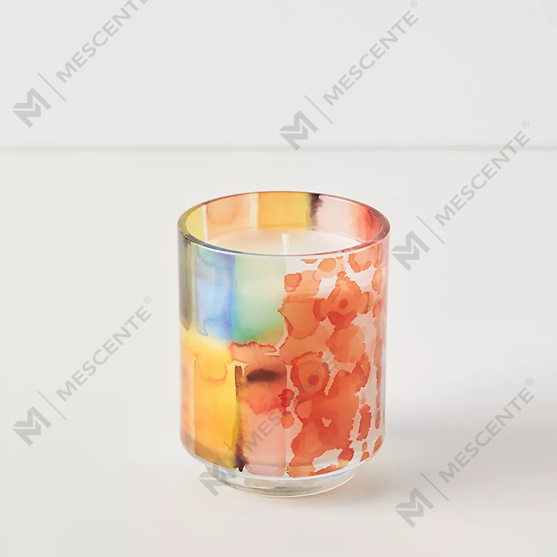 M&Scent Luxury Custom Decoration Private Label 3 Wick A Sunday Painter Glass Crystal tuoksuiset soijavahakynttilät