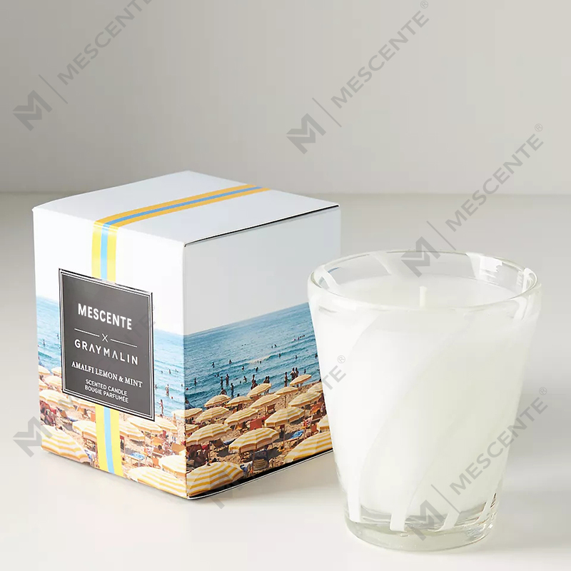 M&Scent Luxury White Soy Wax Henkilökohtainen Logo Häät tuoksukynttilät