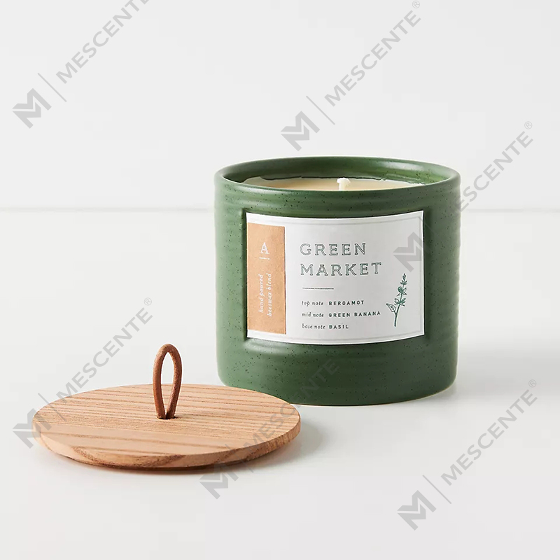 M&Scent Private Label värilliset keraamiset purkit Tuoksuiset soijavahaiset tyylikkäät kynttilät