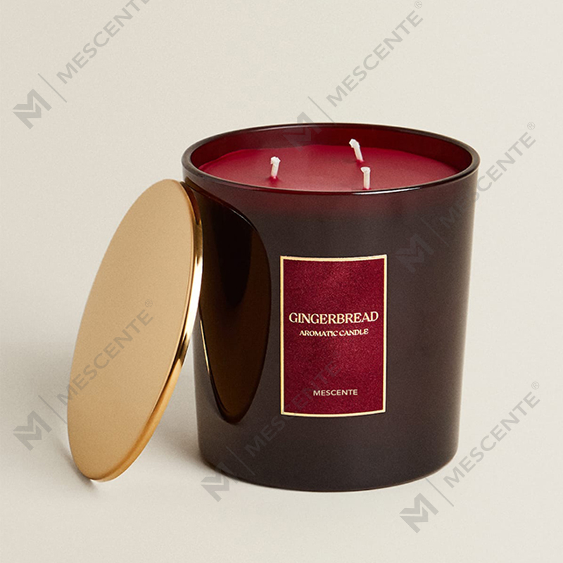 M&Scent Custom Luxury 3 Wicks -kynttilät henkilökohtainen oma etiketti musta matta lasi tuoksukynttilä