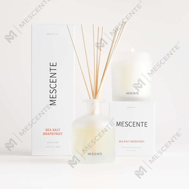 M&Scent ylellinen oma merkki violetti väri aromi ruoko diffuusori lahjasetti laatikolla