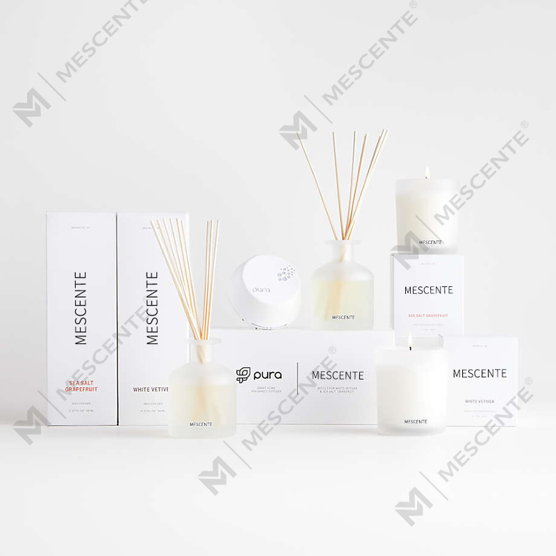 M&Scent ylellinen oma merkki violetti väri aromi ruoko diffuusori lahjasetti laatikolla