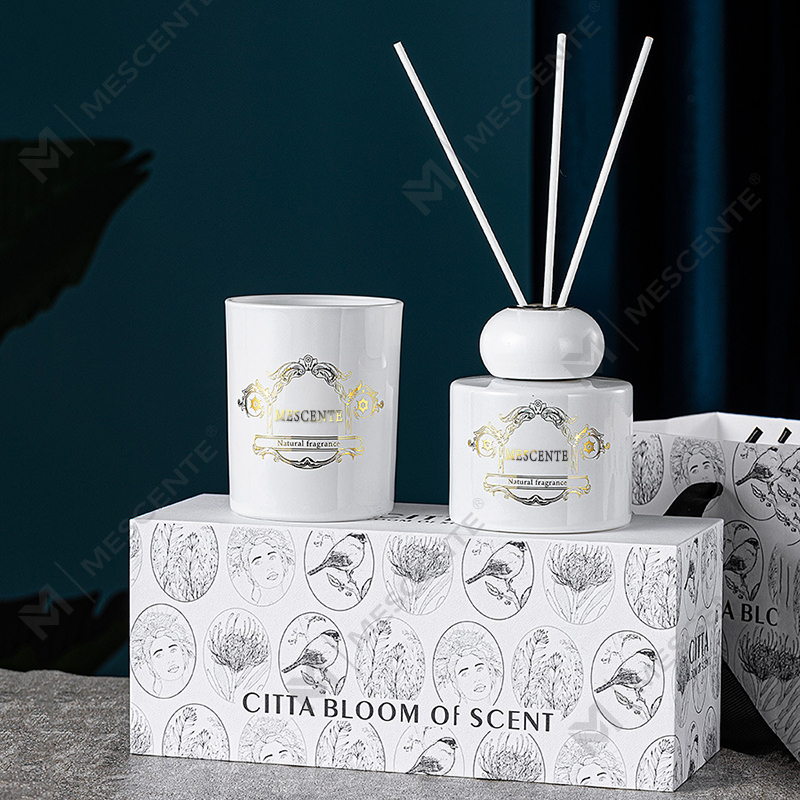M&Scent ylellinen private label kynttilän tuoksuinen kynttilän ruokohajotin laatikkopakkauksella